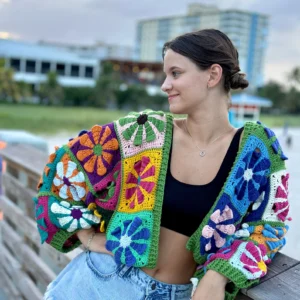 Crochet Daisy Sweater Pattern – PDF Digital Download