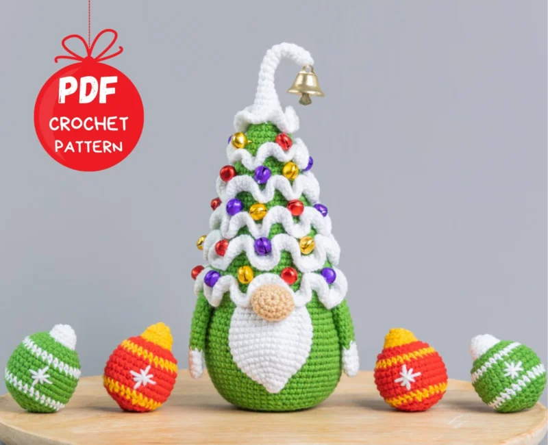 Christmas Crochet Pattern Bundle – Santa Gnome, Reindeer Gnome & Christmas Tree Gnome (PDF Digital Download) - Image 7