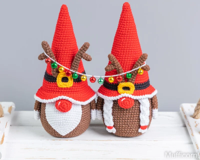 Christmas Crochet Pattern Bundle – Santa Gnome, Reindeer Gnome & Christmas Tree Gnome (PDF Digital Download) - Image 8