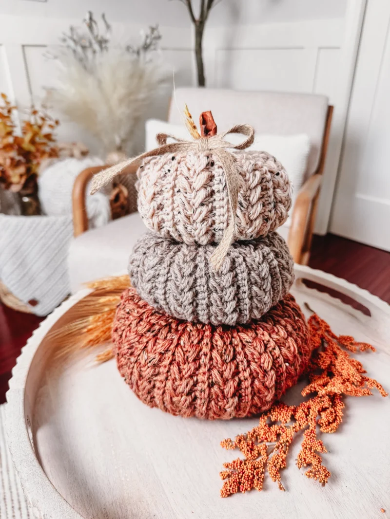 Pumpkin Spice Crochet Trio Pattern | Easy Fall Decor Pumpkins PDF - Image 4