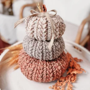 Pumpkin Spice Crochet Trio Pattern | Easy Fall Decor Pumpkins PDF
