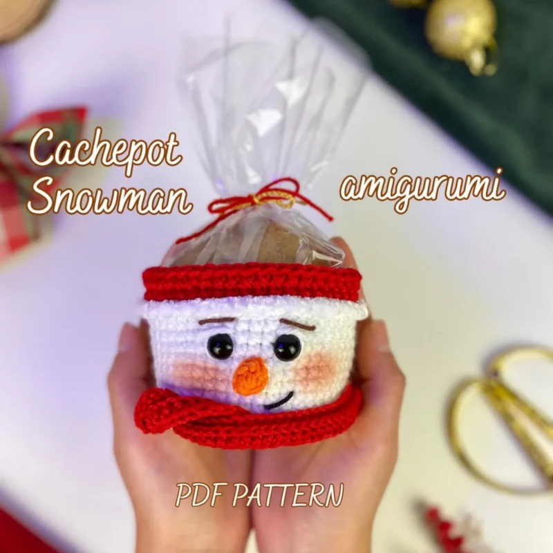 Crochet Christmas Cachepot Pattern Bundle | Santa, Snowman & Deer PDF - Image 7