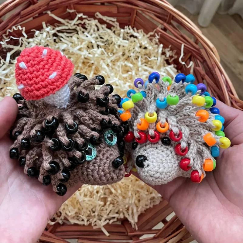 Crochet Hedgehog Sensory Toy Pattern  (PDF)
