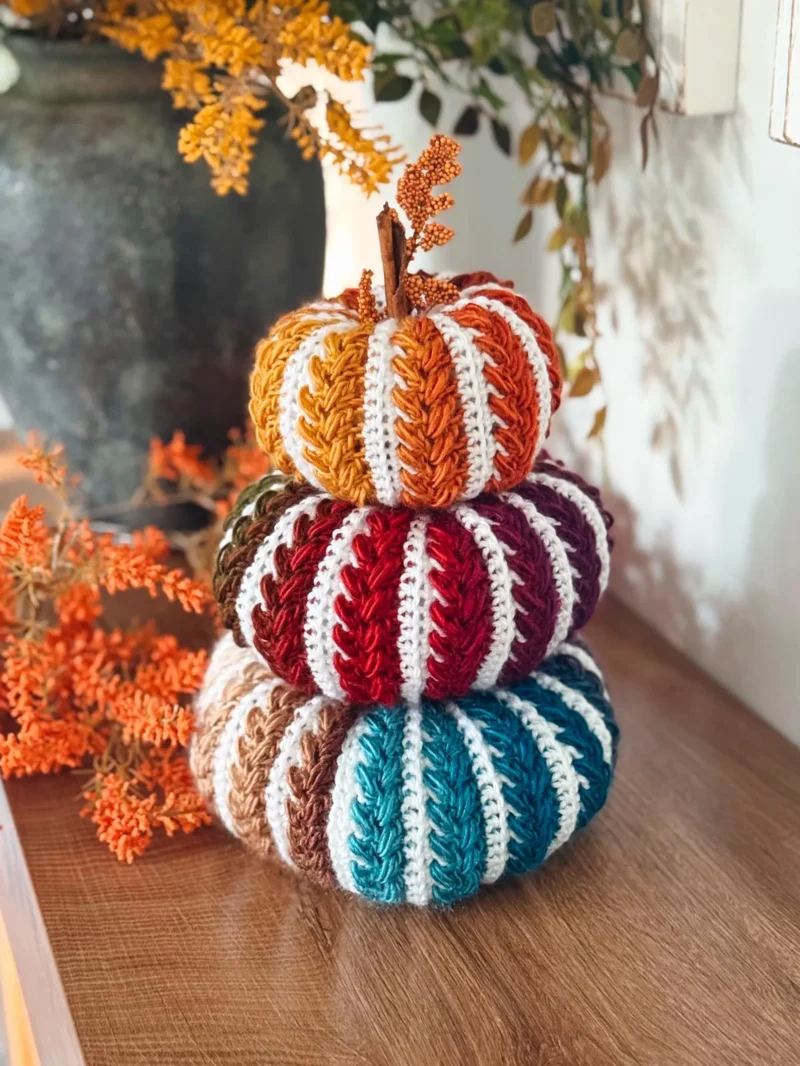Pumpkin Spice Crochet Trio Pattern | Easy Fall Decor Pumpkins PDF - Image 9