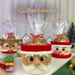 Crochet Christmas Cachepot Pattern Bundle | Santa, Snowman & Deer PDF
