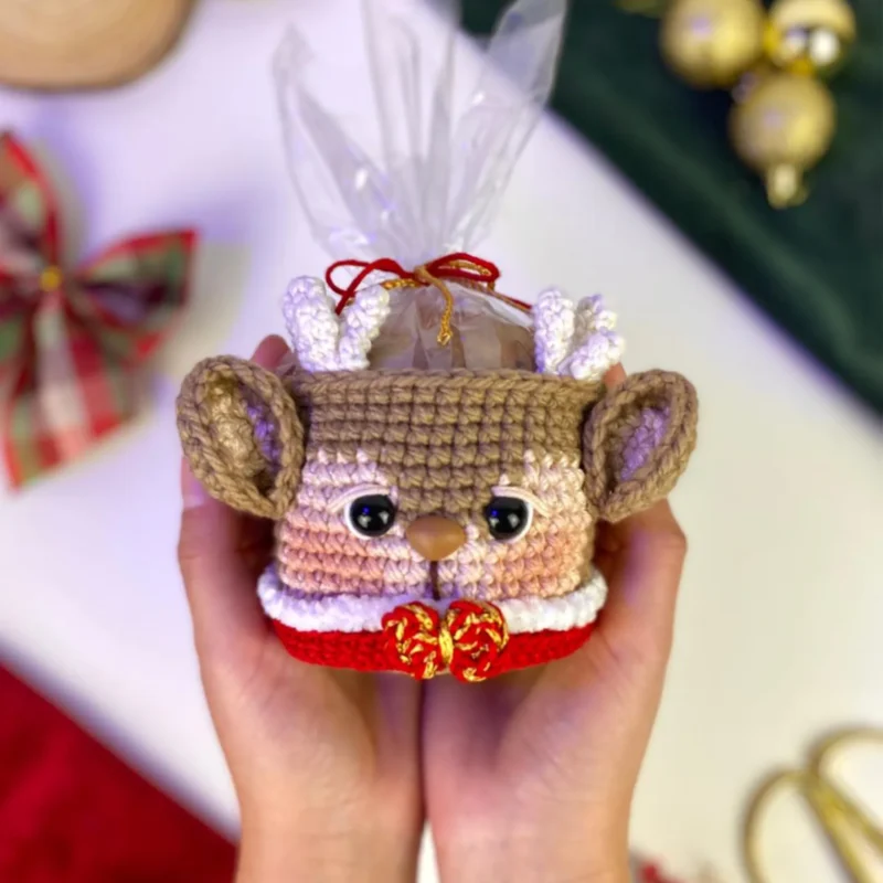 Crochet Christmas Cachepot Pattern Bundle | Santa, Snowman & Deer PDF - Image 2