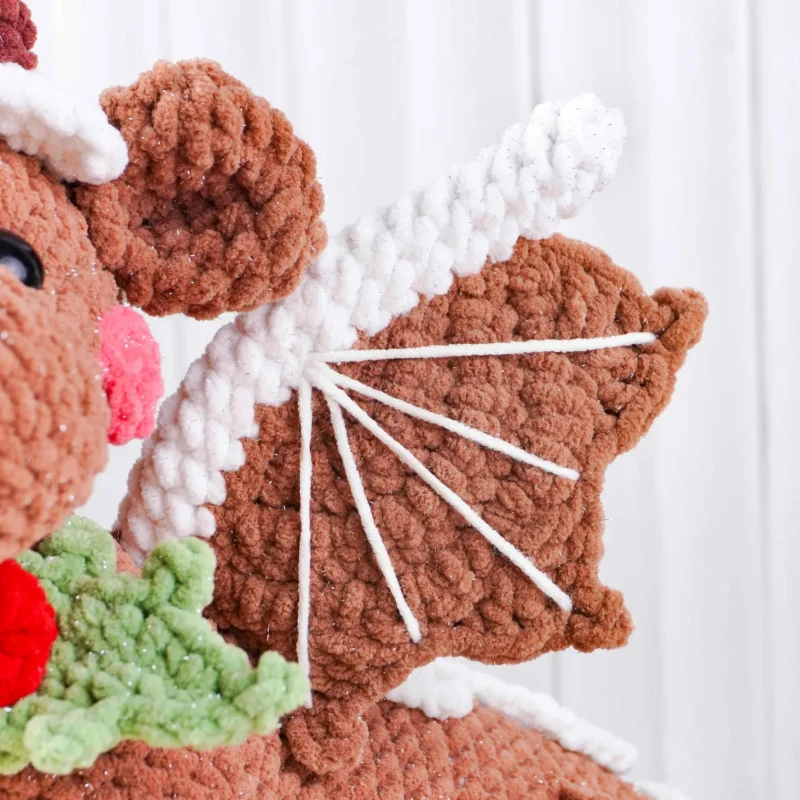 Gingerbread Dragon Crochet Pattern – Christmas Amigurumi Plushie (PDF Tutorial) - Image 7