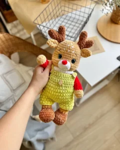 Christmas reindeer, Crochet Pattern, Deer Amigurumi, Christmas Crochet Pattern, Deer Crochet, Christmas reindeer Crocget Pattern In English
