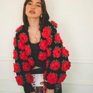 Rose Garden Jacket Crochet Pattern PDF