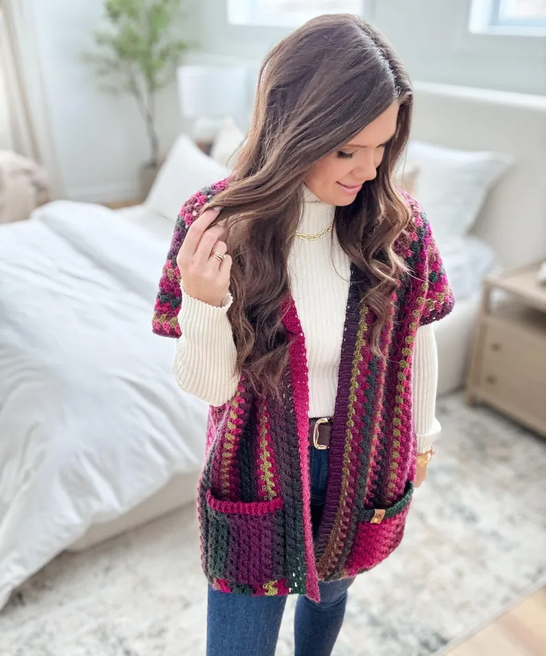 Granny Pop Ruana Crochet Pattern PDF - Image 9