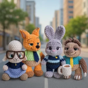Zootopia 4-in-1 Crochet Pattern Bundle (PDF English)