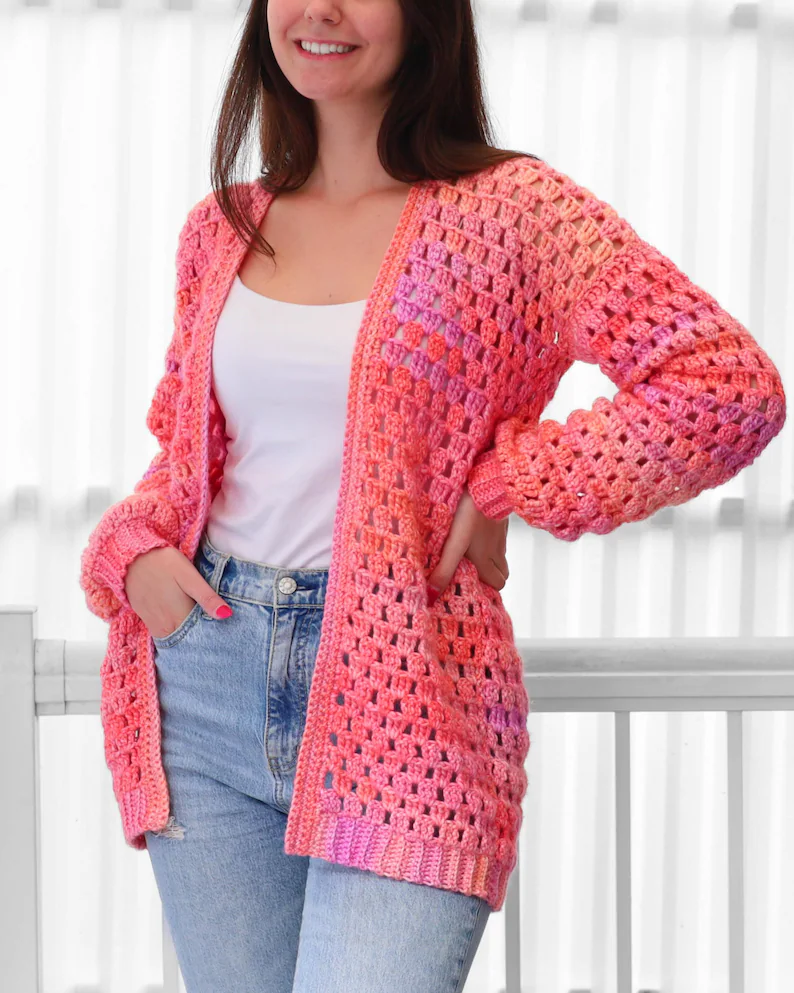 ELOISE Crochet Cardigan Pattern Sweater PDF (XSβ3XL) - Image 3