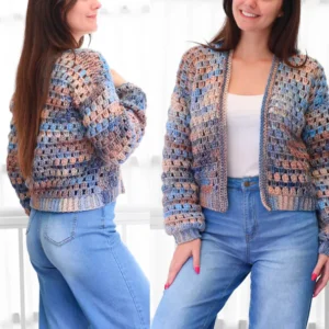 ELOISE Crochet Cardigan Pattern Sweater PDF (XS–3XL)